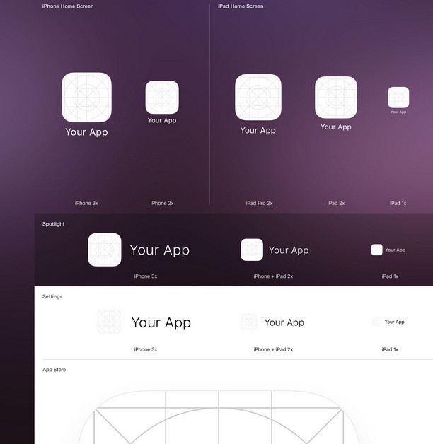 iOS 9 App Icon Template